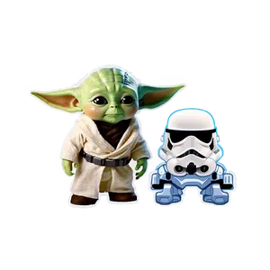 Baby Yoda And Stormtrooper Png 50 PNG image