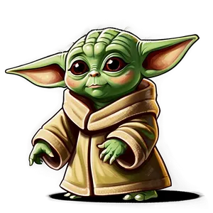 Baby Yoda Cartoon Character Design PNG 06252024 PNG