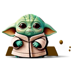 Baby Yoda Cartoon Emoji PNG Scl