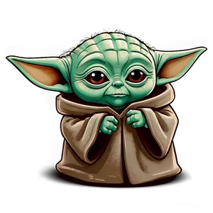 Baby Yoda Cartoon Fan Art PNG 06252024 PNG