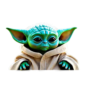 Baby Yoda Cartoon Outline Png Ass PNG image