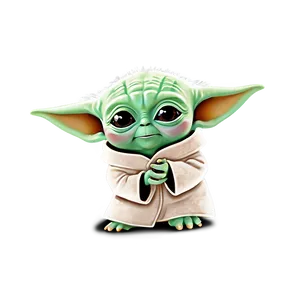 Baby Yoda Cartoon Phone Wallpaper PNG 95 PNG