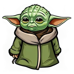 Baby Yoda Cartoon Phone Wallpaper PNG Qhl20 PNG