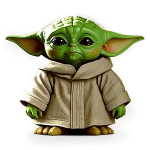Baby Yoda Cartoon Style Png Ndw PNG image