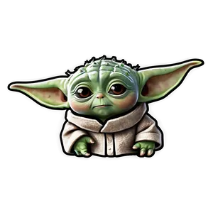 Baby Yoda Cartoon Wallpaper Png Qlt PNG image