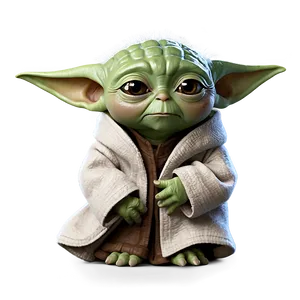 Baby Yoda Cartoon With Eyeglasses Png 06252024 PNG image