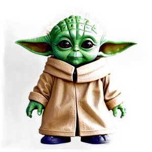 Baby Yoda Cartoon With Eyeglasses PNG Ofp