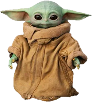 Baby Yoda Character Portrait PNG image