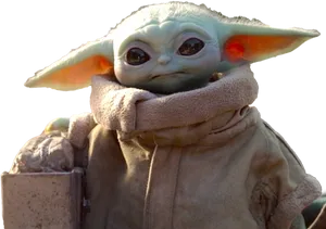 Baby Yoda Cute Expression PNG image