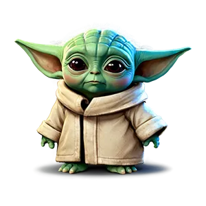 Baby Yoda Cute Pose Cartoon Png Lhj66 PNG image