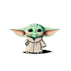 Baby Yoda Ears Up Png 05062024 PNG image