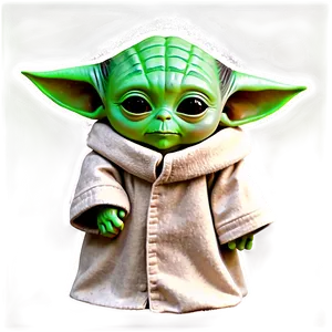 Baby Yoda Green Background Png 05062024 PNG image