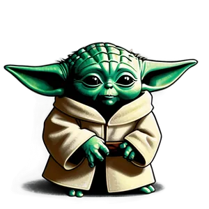 Baby Yoda Head Cartoon Png Khx39 PNG image