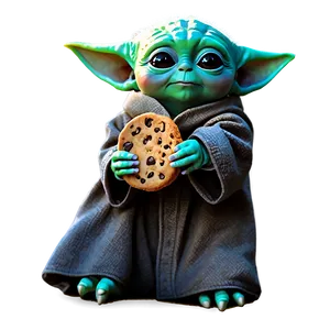 Baby Yoda Holding Cookie Png Pcd91 PNG image
