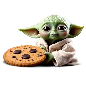 Baby Yoda Holding Cookie Png Wku31 PNG image
