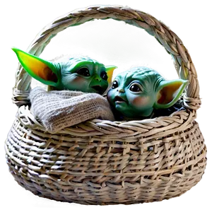 Baby Yoda In Basket Png 05062024 PNG image