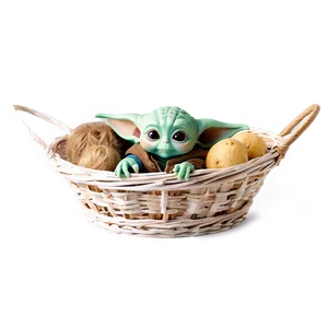 Baby Yoda In Basket Png Fge38 PNG image