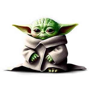 Baby Yoda Sad Expression Png Ihf20 PNG image