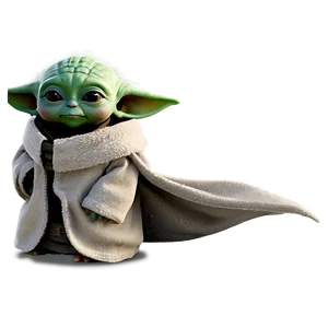 Baby Yoda Simple Cartoon PNG 06252024