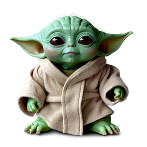 Baby Yoda Snack Time Cartoon Png Obo PNG image