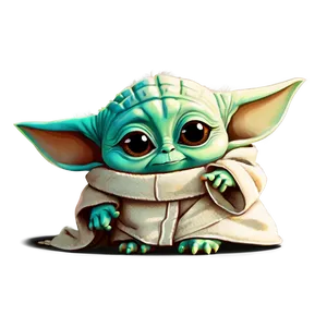 Baby Yoda The Child Cartoon PNG Mlr5 PNG