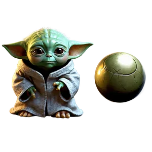 Baby Yoda With Ball Png 05062024 PNG image