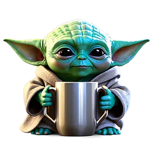 Baby Yoda With Cup Png 78 PNG image