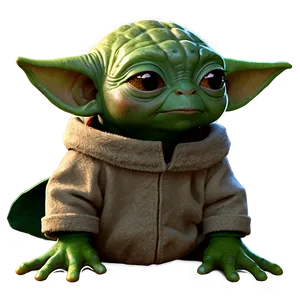 Baby Yoda With Frog Cartoon PNG 06252024