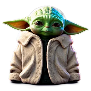 Baby Yoda With Hat Png Dim PNG image