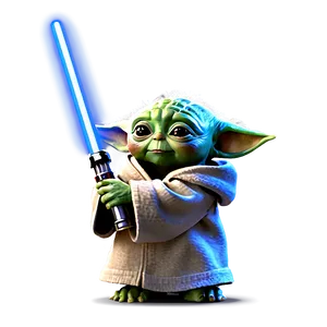 Baby Yoda With Lightsaber Png Iuy PNG image