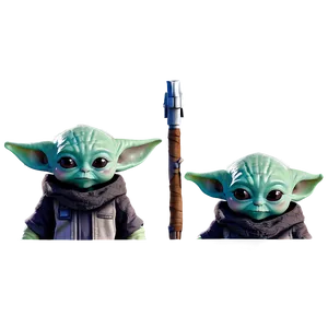 Baby Yoda With Mandalorian Crest Png 05062024 PNG image
