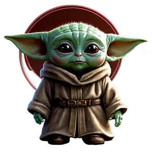 Baby Yoda With Mandalorian Crest Png 22 PNG image