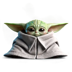 Baby Yoda With Mandalorian Helmet Png Hop PNG image