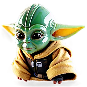 Baby Yoda With Mandalorian Helmet Png Uxr PNG image