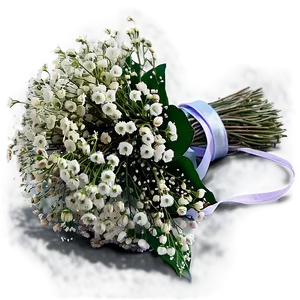 Babys Breath Cascading Bouquet Elegance PNG 06132024 PNG