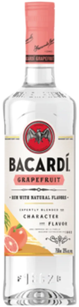 Bacardi Grapefruit Flavored Rum Bottle PNG image