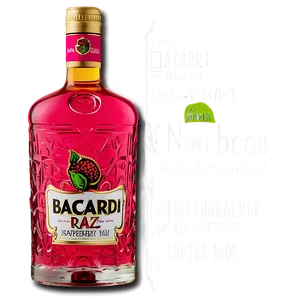 Bacardi Razz Raspberry Rum Png 06282024 PNG image