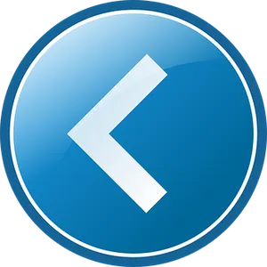 Back Arrow Icon Blue Circle