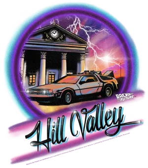 Back To The Future Hill Valley De Lorean Time Travel PNG image