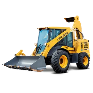 Backhoe Loader Side View PNG Ujc