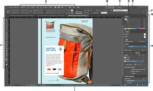 Backpack Design Adobe In Design Workspace PNG image