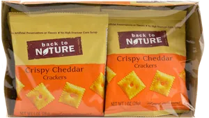 Backto Nature Crispy Cheddar Crackers Package PNG image