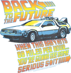 Backtothe Future De Lorean Time Travel Graphic PNG image