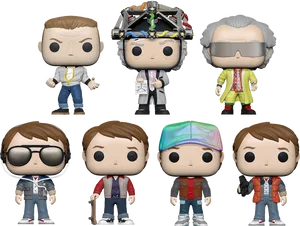 Backtothe Future Funko Pop Collection PNG image