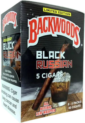 Backwoods Black Russian Limited Edition Cigars PNG image