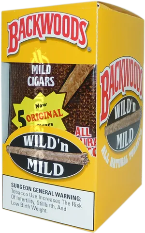 Backwoods Mild Cigars Box PNG image