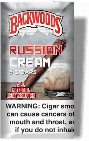 Backwoods Russian Cream Cigars Pack PNG image