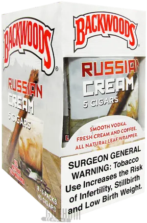 Backwoods Russian Cream Cigars Pack PNG image