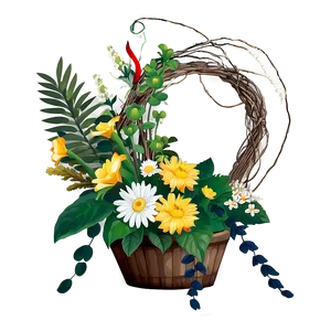 Backyard Floral Arrangements PNG Omt PNG