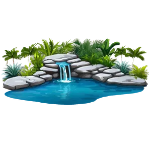 Backyard Natural Pool PNG Tdm PNG